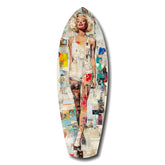 Marilyn in Vintage Swim Suit Glass Wall Art